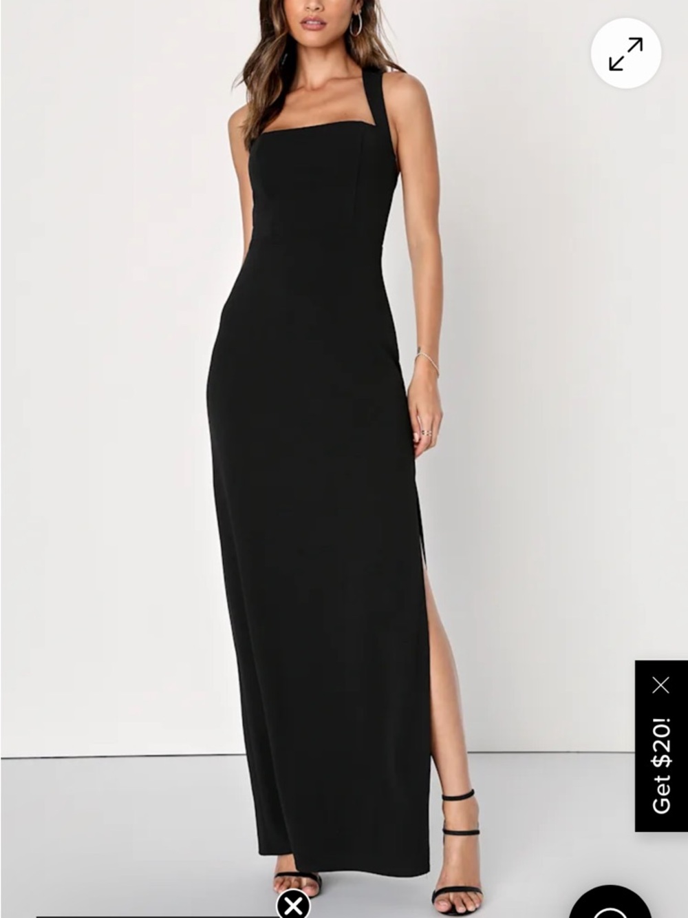 Lulus Glamorous Dedication Black Sleeveless Column Maxi Dress